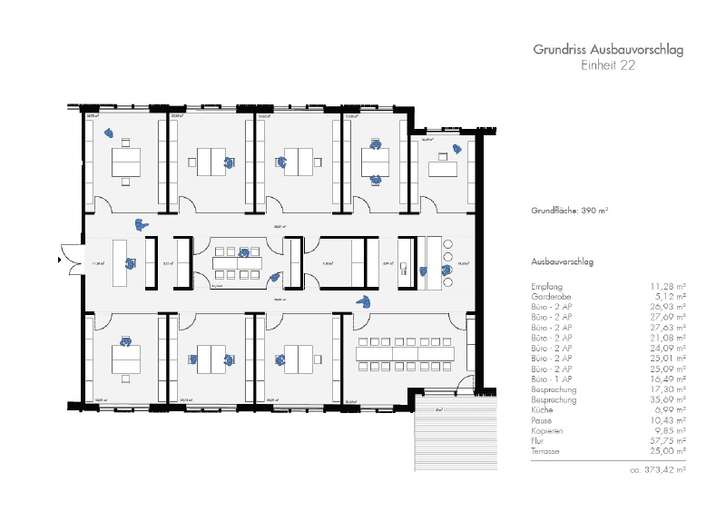 Grundriss Einheit 22 Ausbauvariante