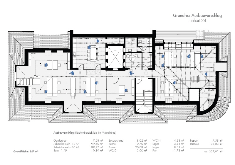 Grundriss Einheit 24 Ausbauvariante
