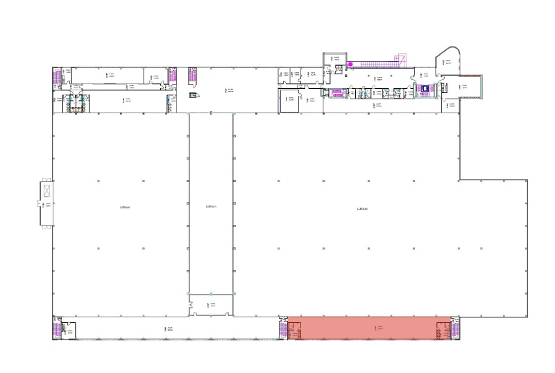 Grundriss Umkleide, Sozialflächen