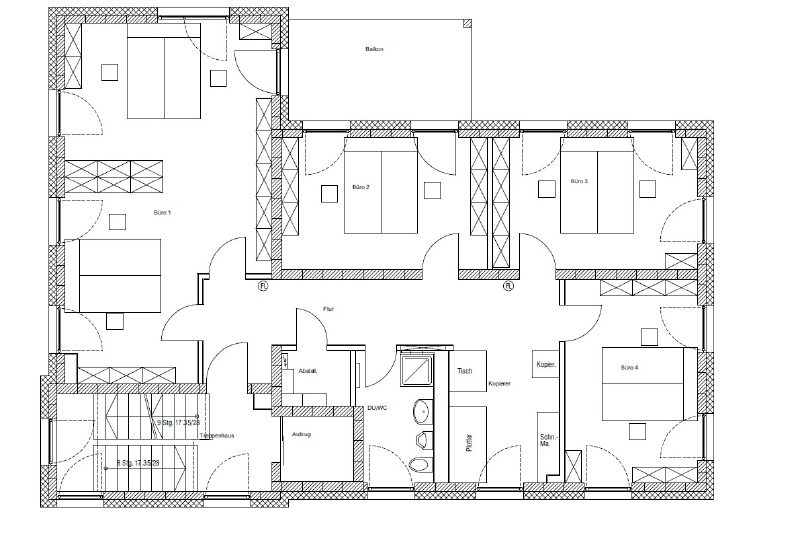 Grundriss 1 Obergeschoss