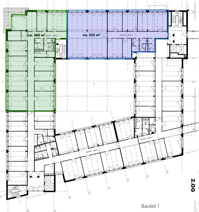2.OG 322qm_blaue Fläche_365qm_grüne Fläche